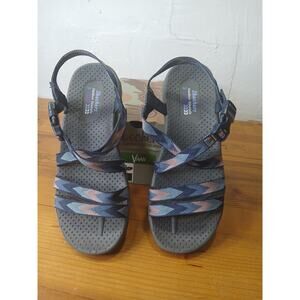 Sketchers Beach Beauty Sandals Pink N Blue Sz 8 Woman's